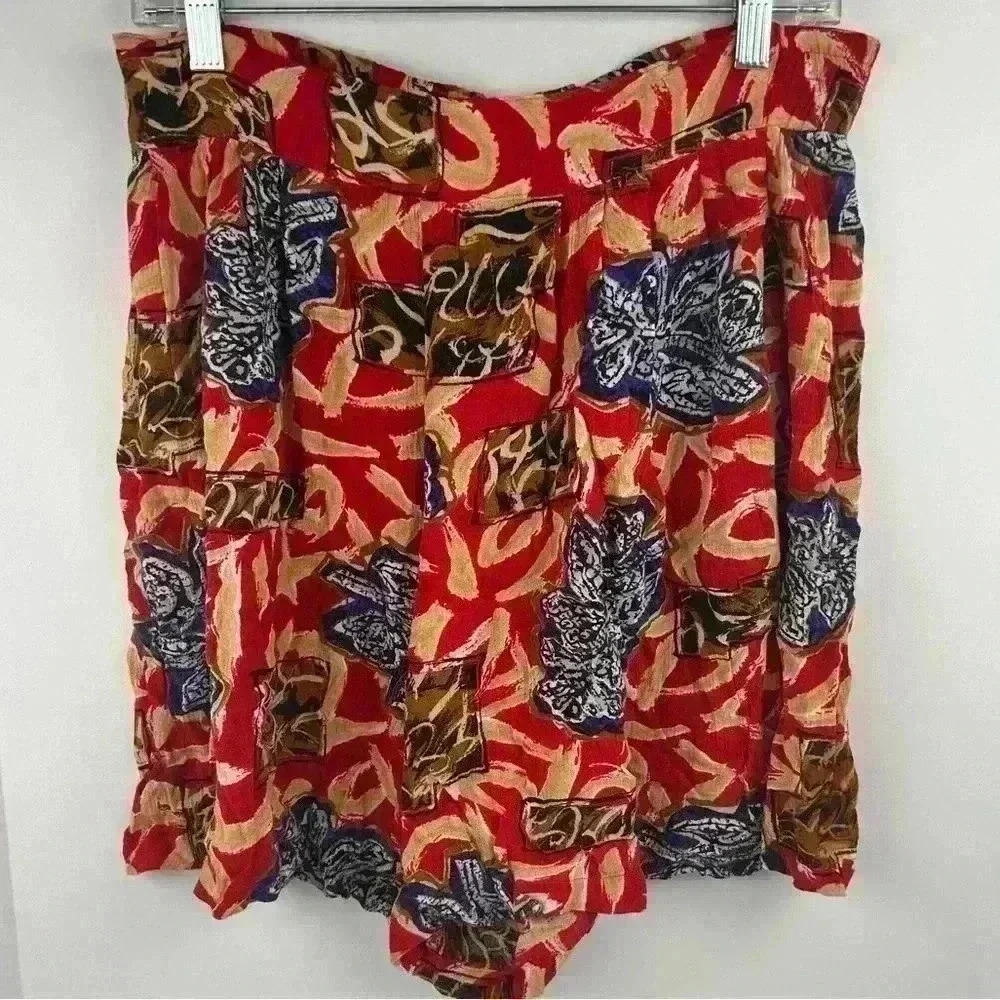 Worthington Women's Floral Print Knee Length Bermuda shorts Size M